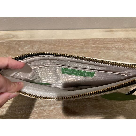 NWT KATE SPADE x DISNEY CLUTCH WRISTLET SILVER GLITTER Fairytale is Fashionable - Picture 4 of 4
